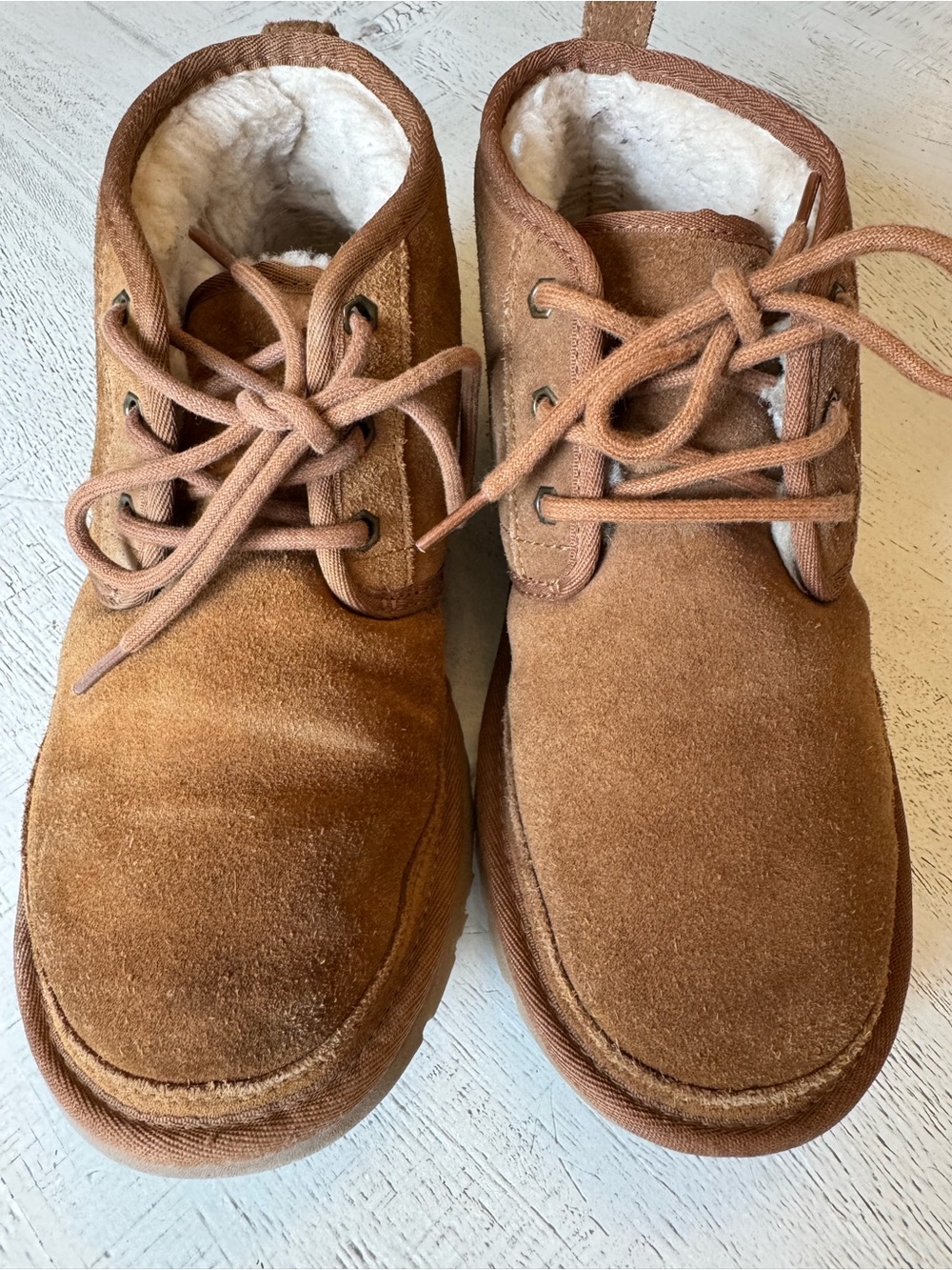 UGG Neumel Brown Suede Chukka Lace-Up Ankle Boots Women’s Size 8